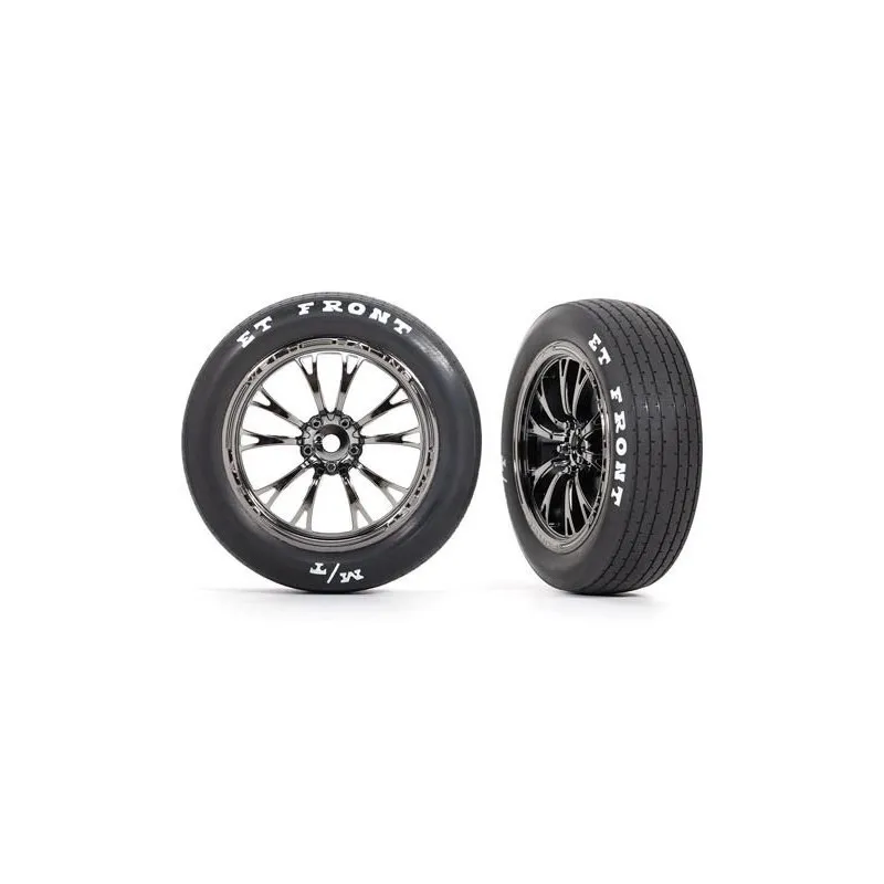 Däck & Fälg Fram Svart Krom (2)  Drag Slash