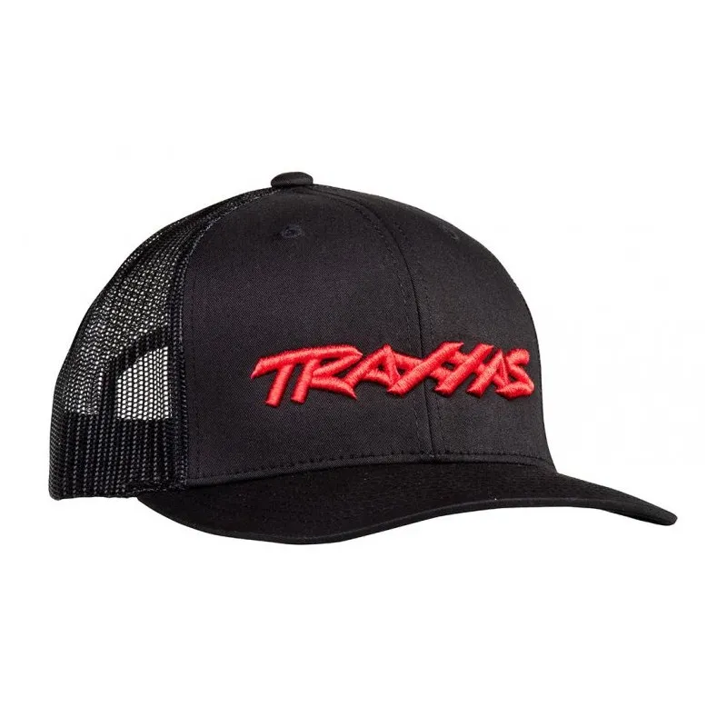 Keps Trucker Style Svängd Skärm Svart (Röd Logo)