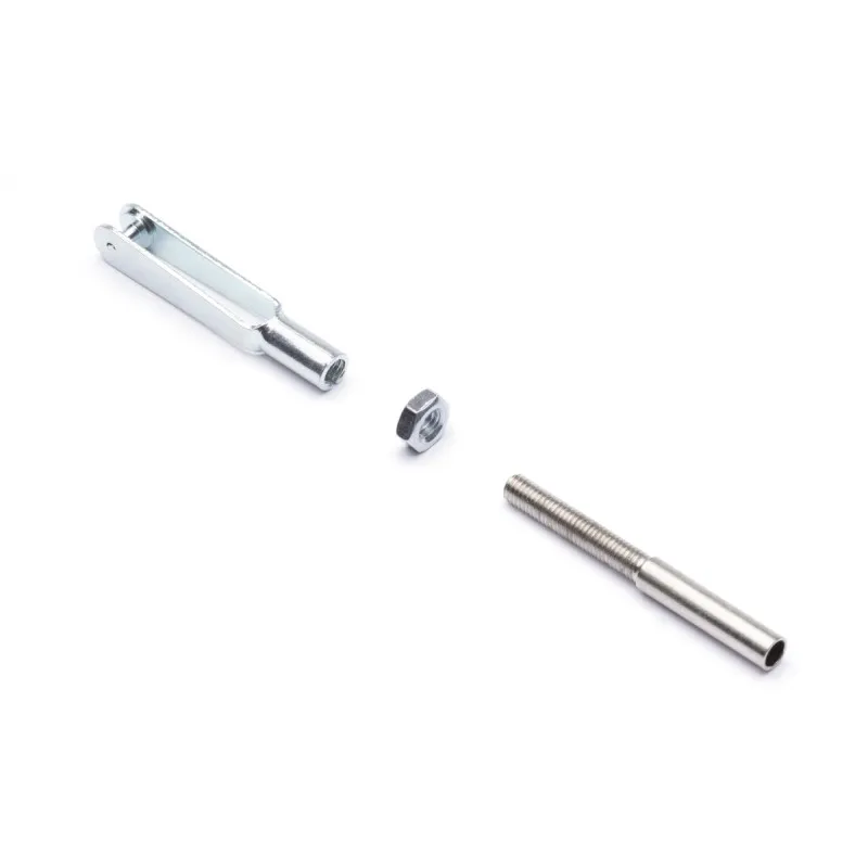 Metal Clevis with Threaded Coupler M3, 2 Pcs.