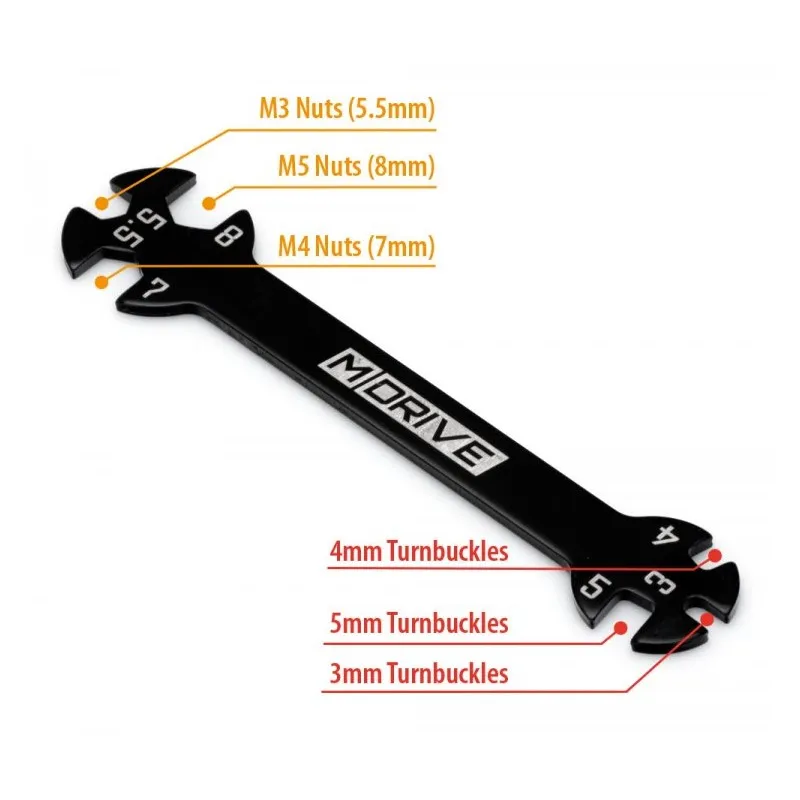 Universal Verktyg Mutter 5.5/7/8mm - Stag 3/4/5mm - 4