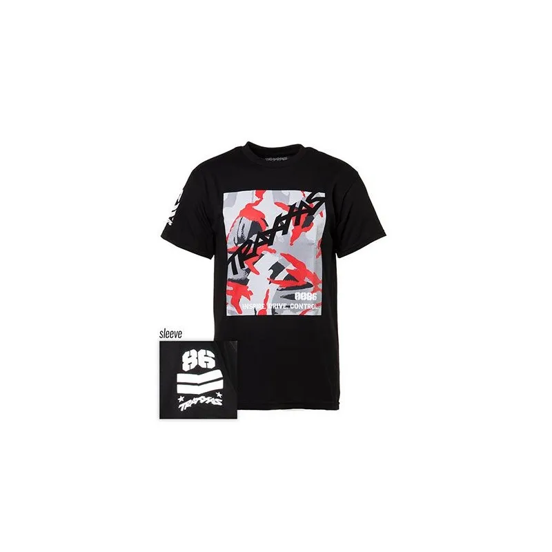 T-shirt Svart Traxxas-logga Camo M