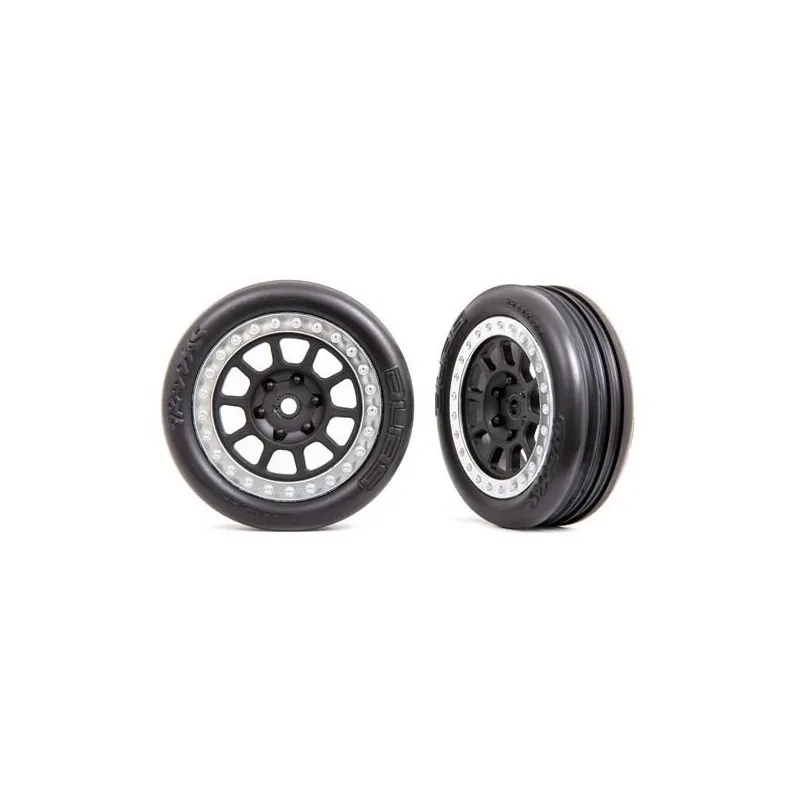 Däck & Fälg Alias Ribbed Medium / Grå med Kromad Ring 2.2