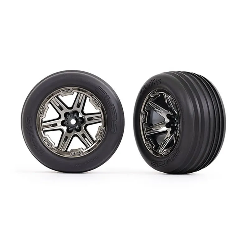 Däck & Fälg Ribbed / RXT Svart med Kromad RIng 2.8