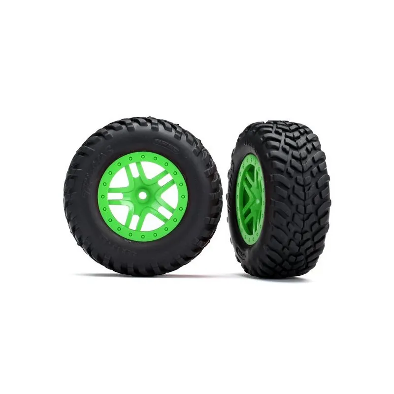 Däck & Fälg SCT / SCT S-Spoke Grön 4WD/2WD Bak TSM (2)