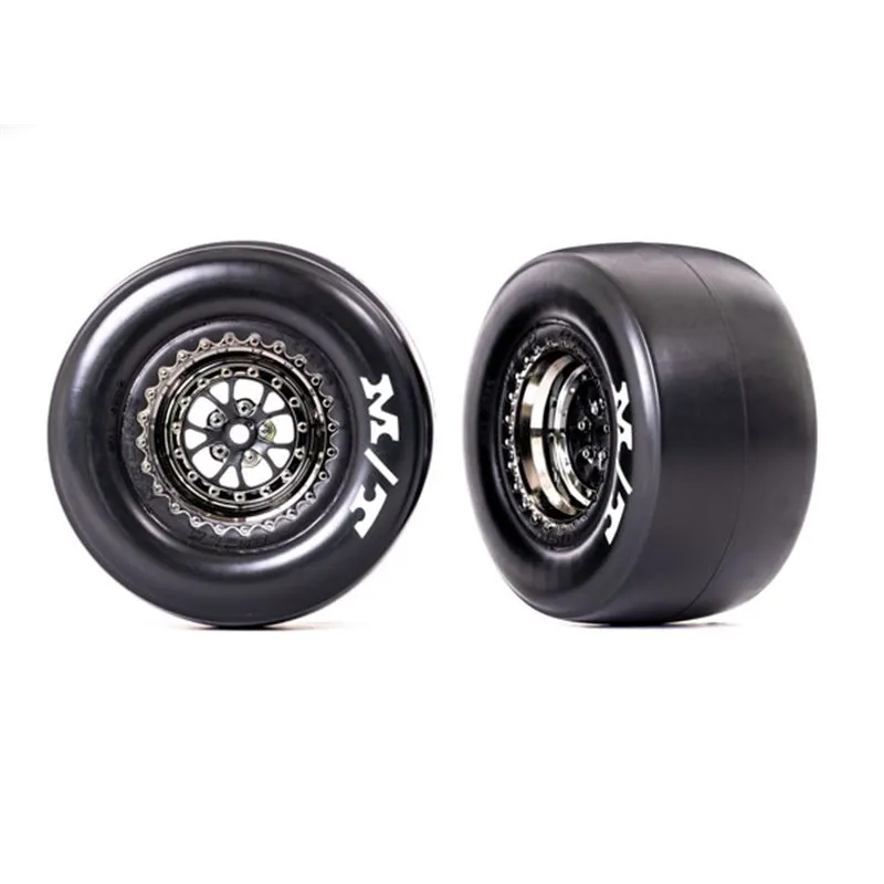 Däck & Fälg Bak Svart Krom Mickey Thompson (2)  Drag Slash