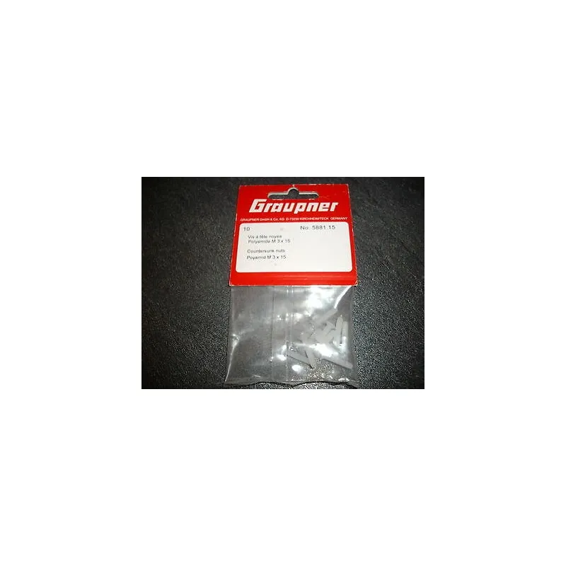 GRAUPNER POLYAMIDE M3X15 10PCS