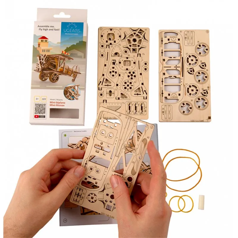 Ugears Mini-Biplane - 3