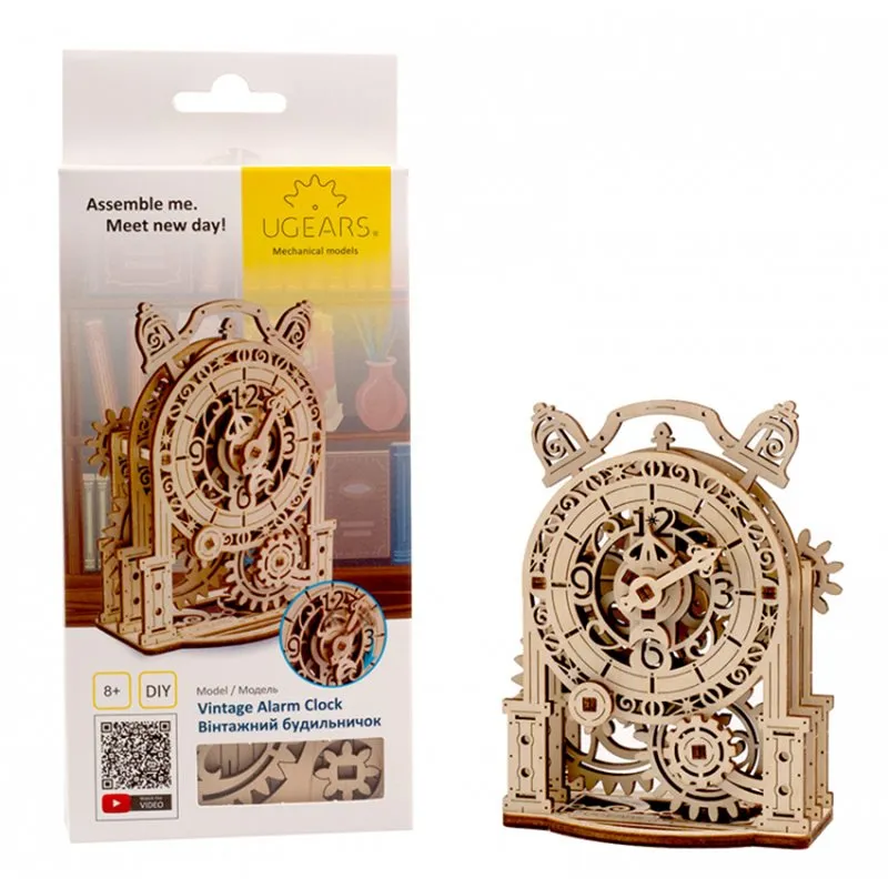 Ugears Vintage Alarm Clock - 2