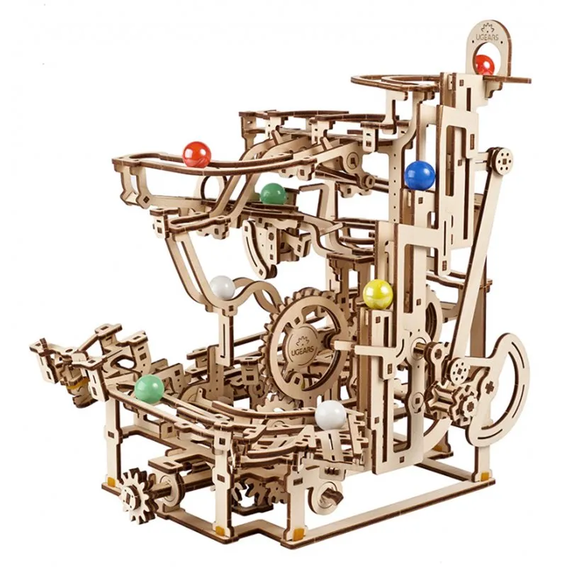 Ugears Marble Run Tiered Hoist