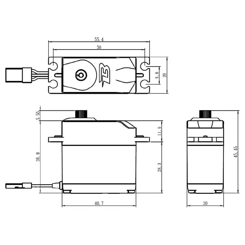 Servo Budget 6.5kg 0.11s 40.7x20x39.9mm - 2