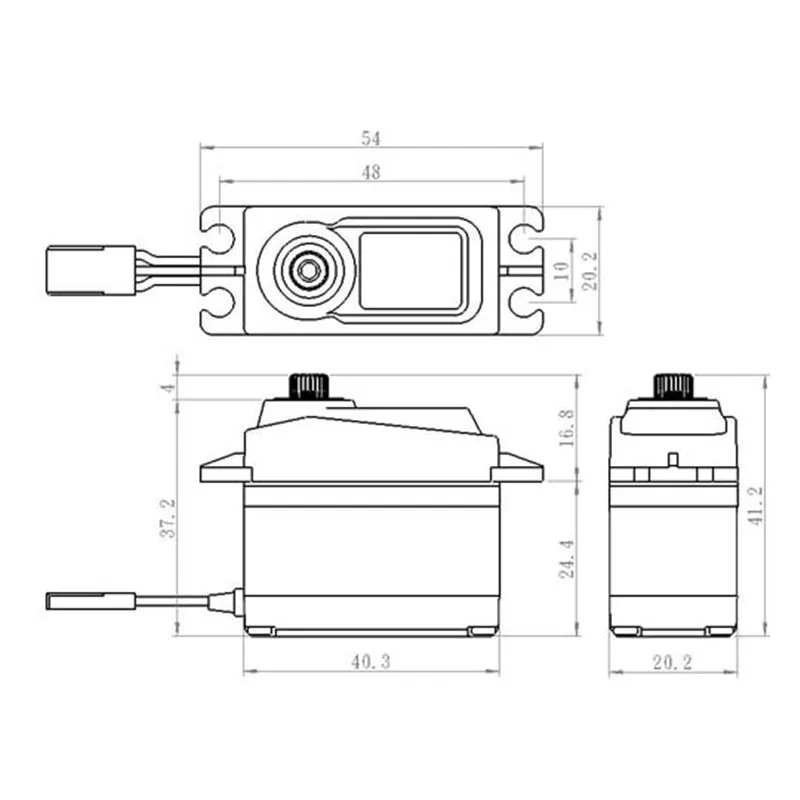SA-1256TG Servo 20Kg 0,15s Alu Coreless Titandrev - 3