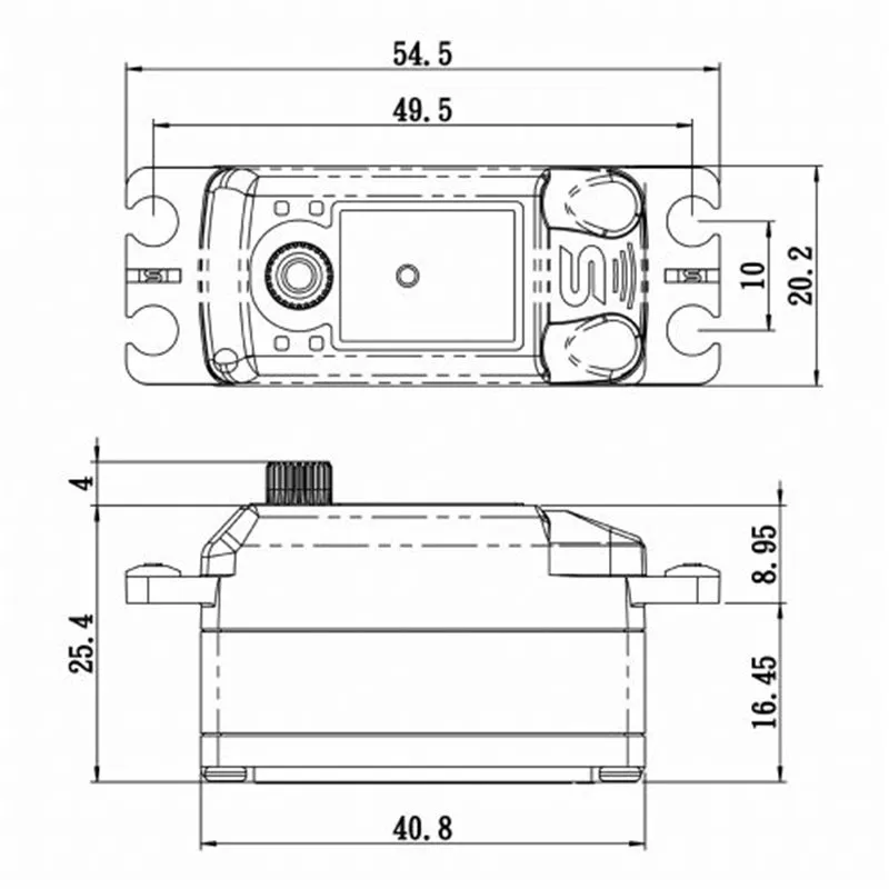 SB-2263MG Servo 10Kg 0,076s Alu Brushless Metalldrev Lågt - 2