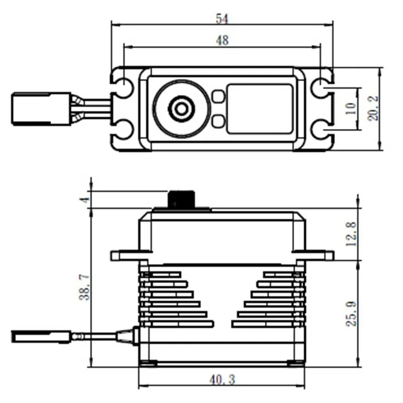 SB-2290SG Servo 65Kg 0,11s 8,4V Alu Brushless Ståldrev - 3