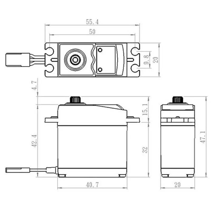SC-0251MG Servo 16Kg 0,18s Metalldrev - 3