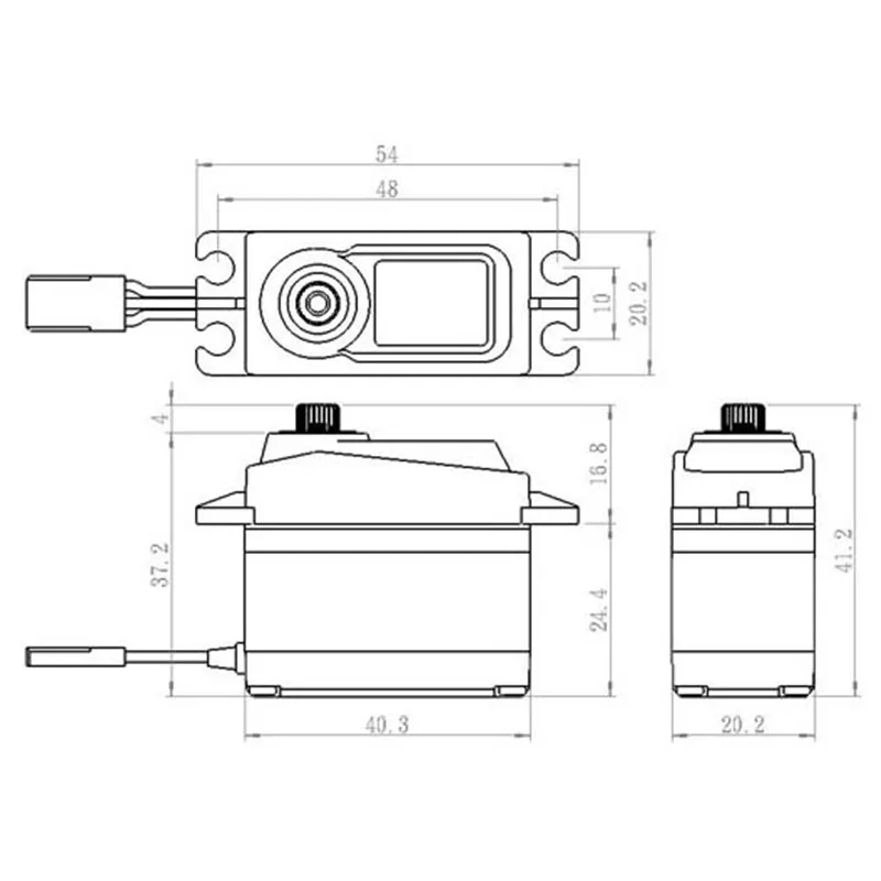 SC-1256TG Servo 20Kg 0,15s Coreless Black Edition - 3