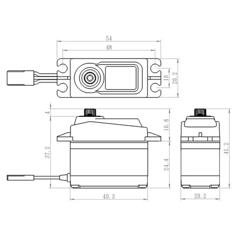 SC-1258TG Servo 12Kg 0,08s Coreless Black Edition - 4