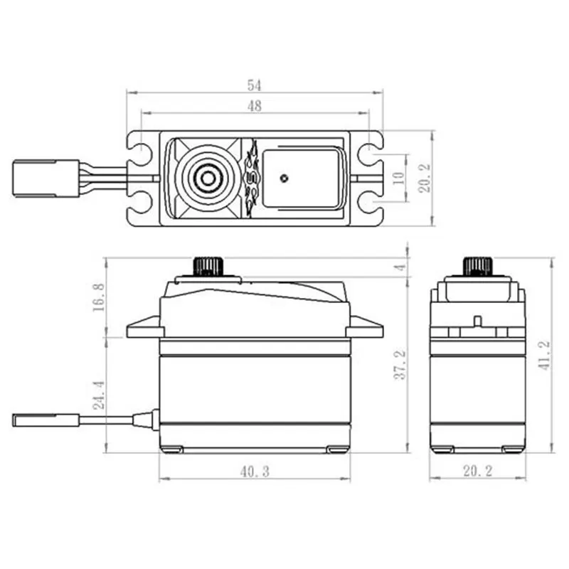 SH-1290MG Servo 5Kg 0,05s Alu Coreless Metalldrev - 3