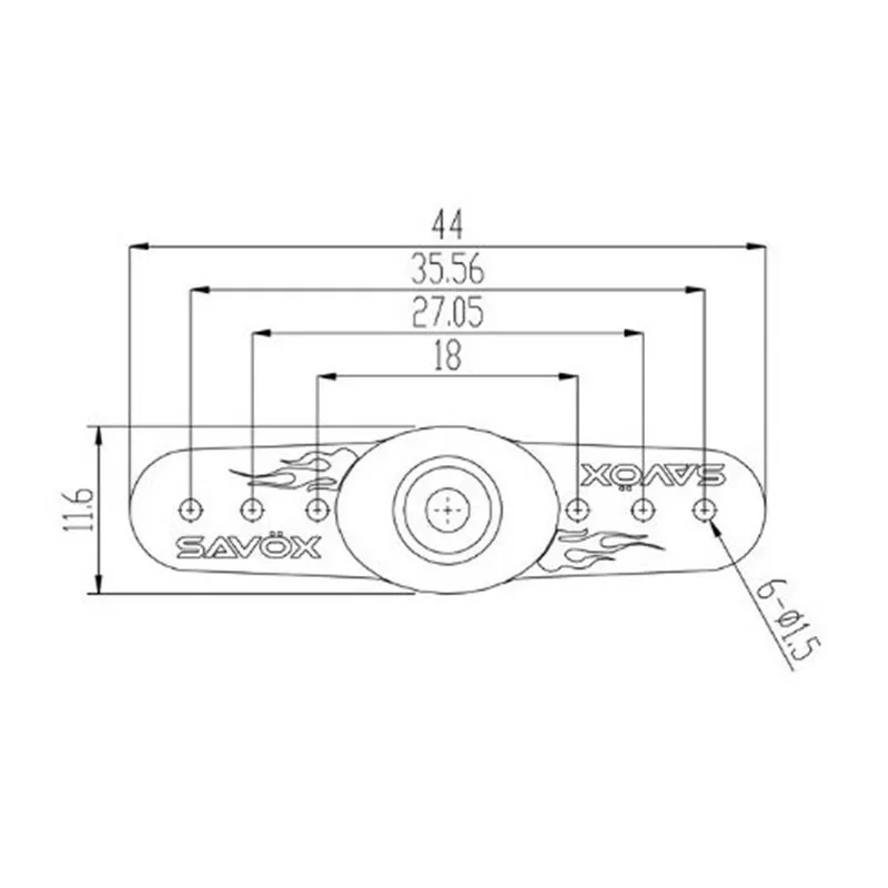 Servoarm Dubbelsidig Plast High Torque 25T (2)