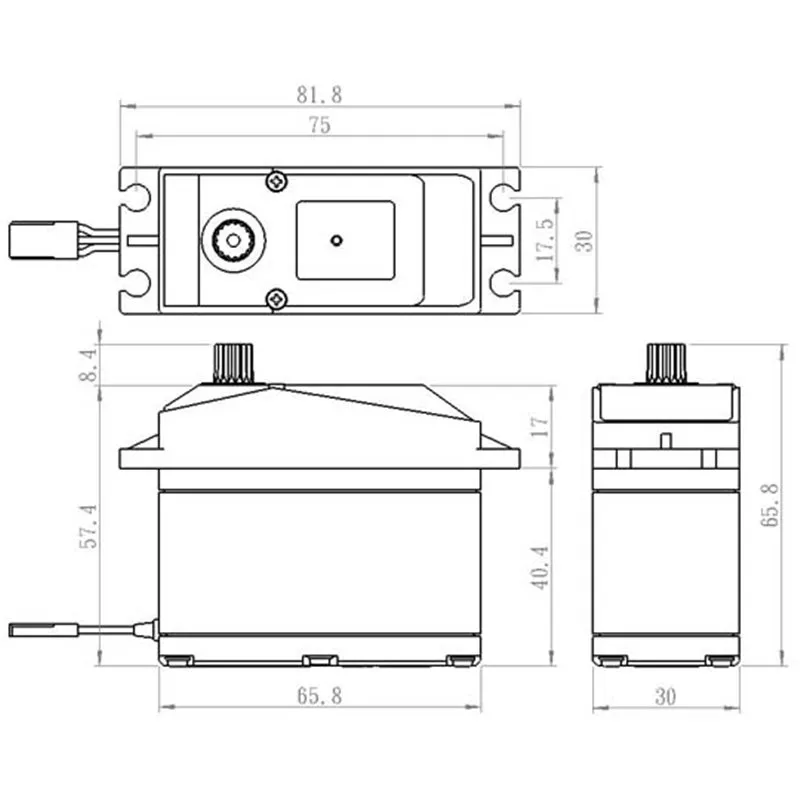 SV-0235MG Servo 35Kg 0,15s HV Alu Metalldrev Giant - 3