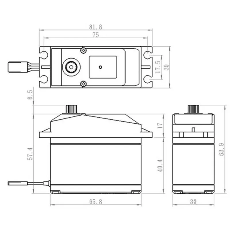 SV-0236MG Servo 40Kg 0,17s HV Alu Metalldrev Giant - 3