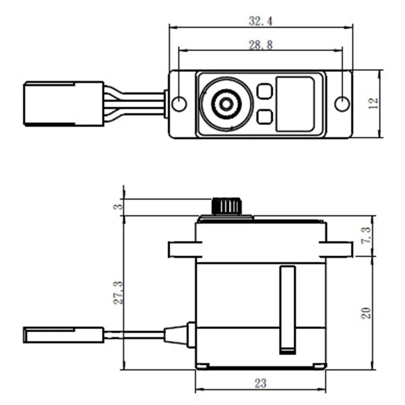 SV-1232MG Servo 5Kg 0,05s HV Alu Coreless Metalldrev Mikro - 3