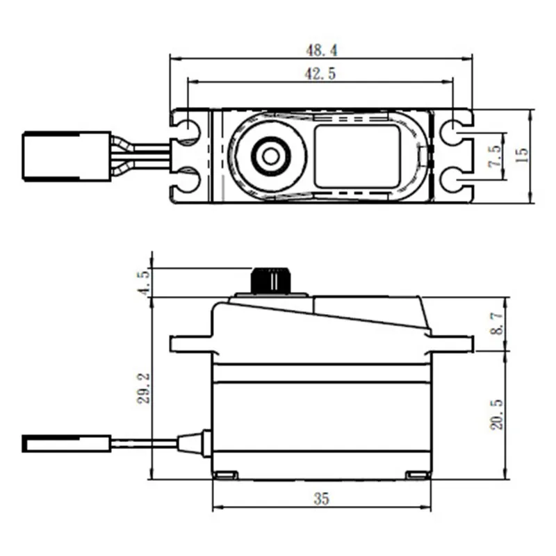 SV-1257MG Servo 4Kg 0,055s HV Alu Coreless Metalldrev Mini - 3