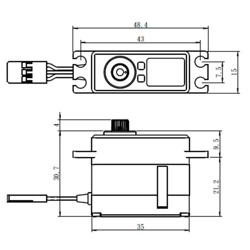 SV-1260MG Servo 12Kg 0,055s HV Alu Coreless Metalldrev Mini - 2