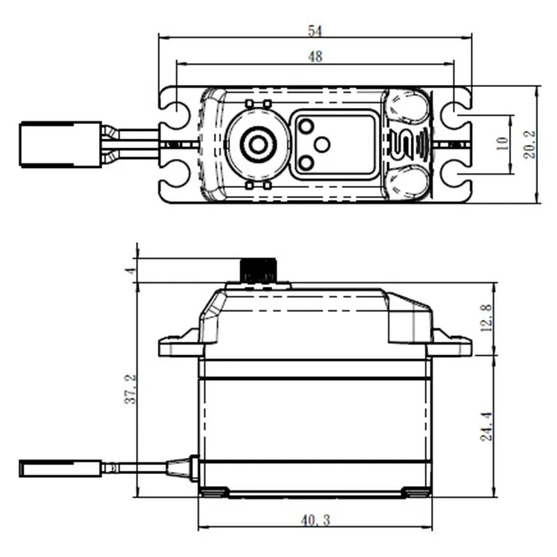 SV-1272SG Servo 35Kg 0.10s HV Alu Coreless Ståldrev - 2