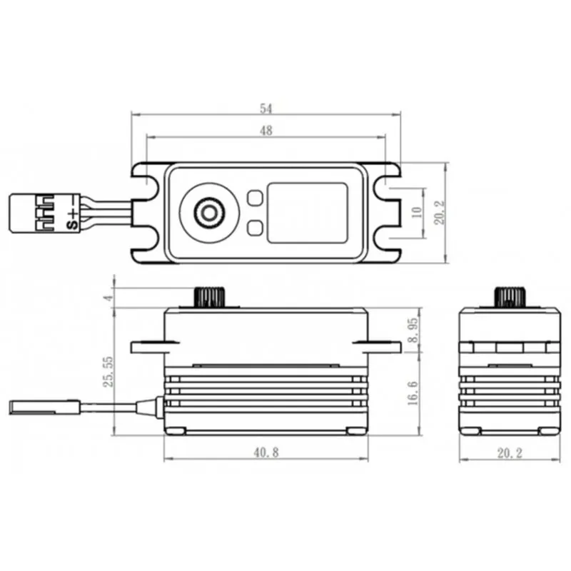 SB-2267SG Servo 23Kg 0.08s HV Alu Brushless Lågt Ståldrev