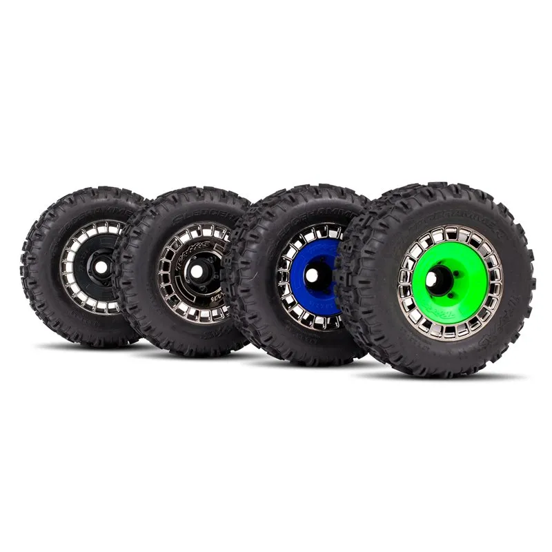 Däck & Fälg Sledgehammer 3.8'' / Matt Svart Krom 3-delad Eker (med Hjulnav) (2) - 2