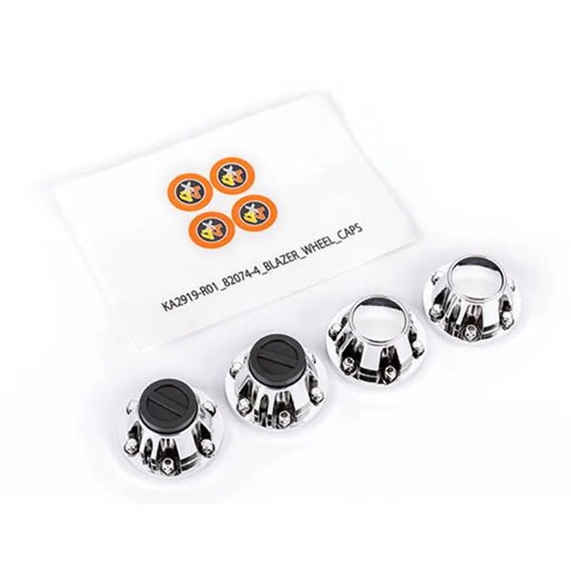 Navkapslar Krom F&B (2+2) (Kräver Hjulaxel 8255A) TRX-4/6