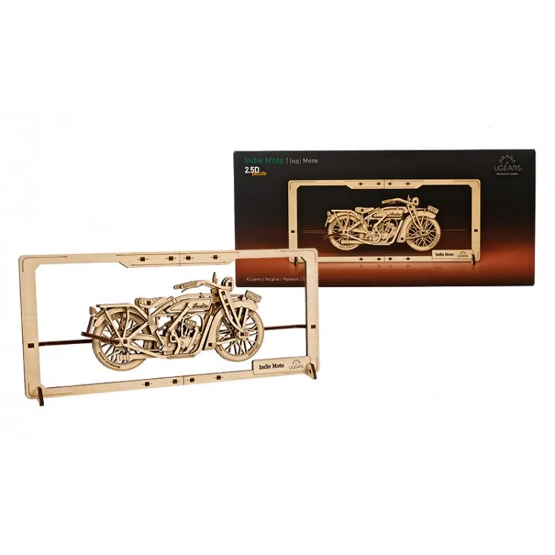 Ugears Indie Moto 2.5D Puzzle - 4