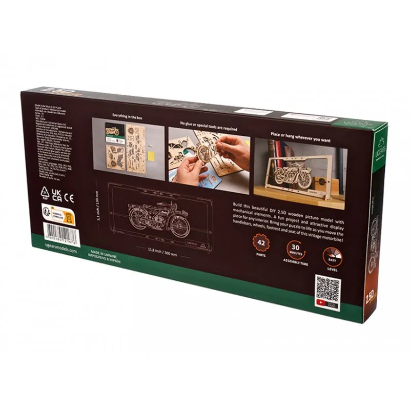 Ugears Indie Moto 2.5D Puzzle - 6