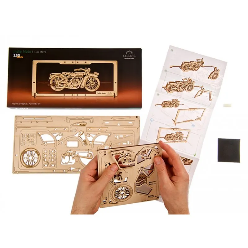 Ugears Indie Moto 2.5D Puzzle - 9