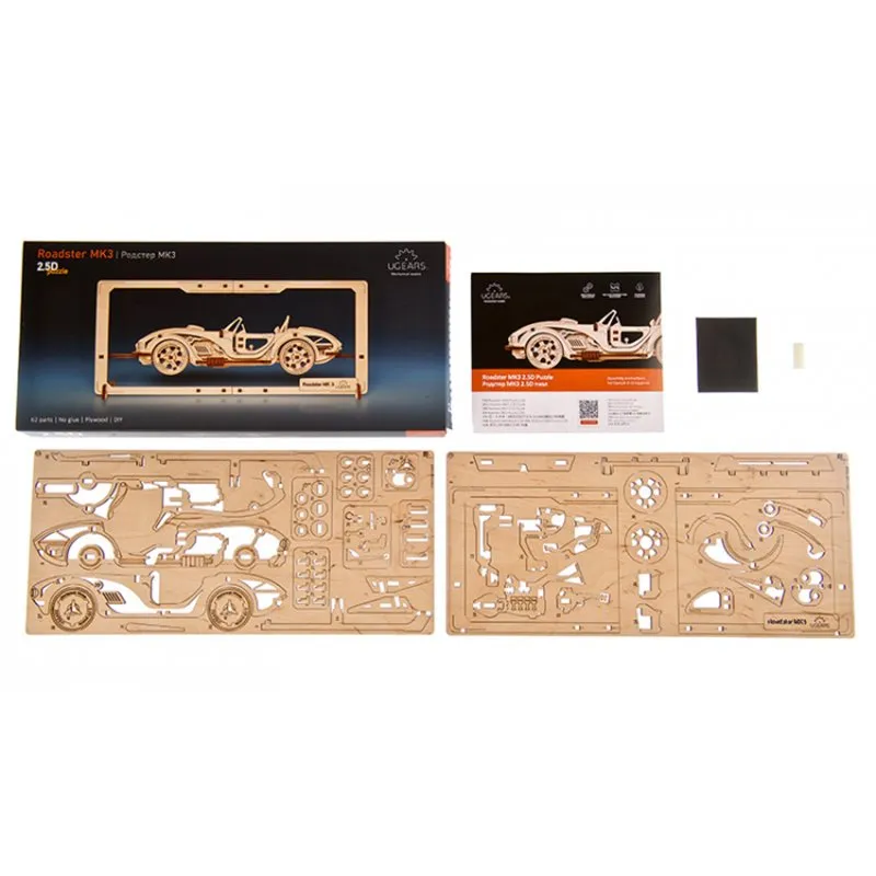 Ugears Roadster MK3 2.5D Puzzle - 9