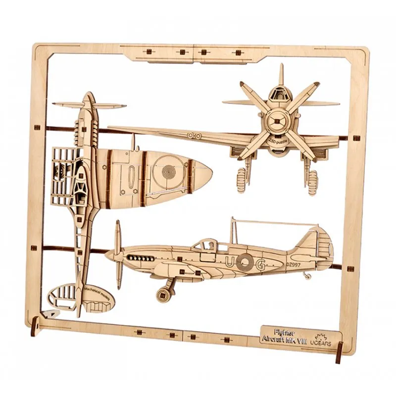Ugears Fighter Aircraft 2.5D Puzzle