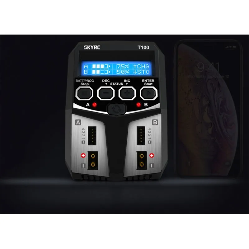 SkyRC T100 Laddare 240VAC 0.1-5A 2x50W - 3