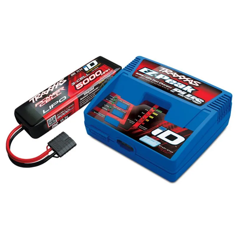 EZ-Peak Plus 4A NiMH/LiPo 2-3S Laddare Auto ID + 3s 2872X Li-Po batteri 5000mAh Combo