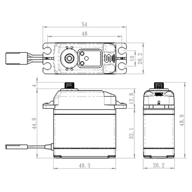 SA-1230SG Plus Servo 36Kg 0,16s Alu Coreless Ståldrev - 5