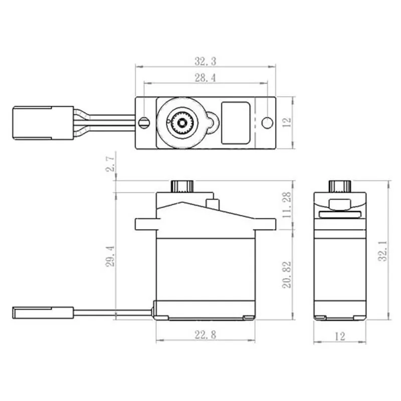 SH-0254 Plus Servo 3,9Kg 0,13s Alu Mikro - 2