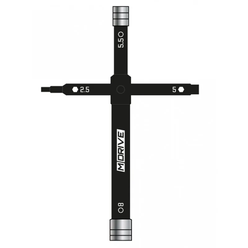 Multi Glödstift Verktyg - Muttrar: 8/5.5mm & Insex: 2.5/5mm - 2