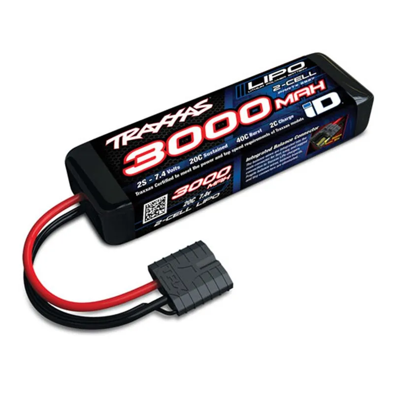 Li-Po Batteri 2S 7.4V 3000mAh 20C iD-kontakt