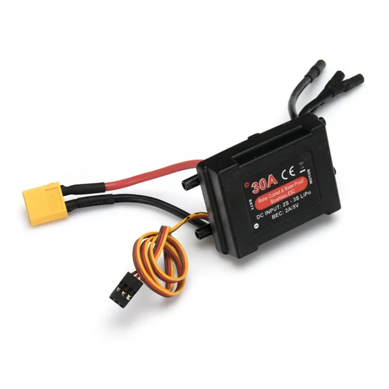 Fartreglage 30A vattenkyld/vattentätad med BEC XT-60