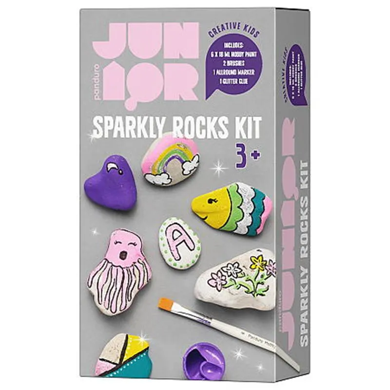 DIY-KIT MÅLA PÅ STEN - GLITTER