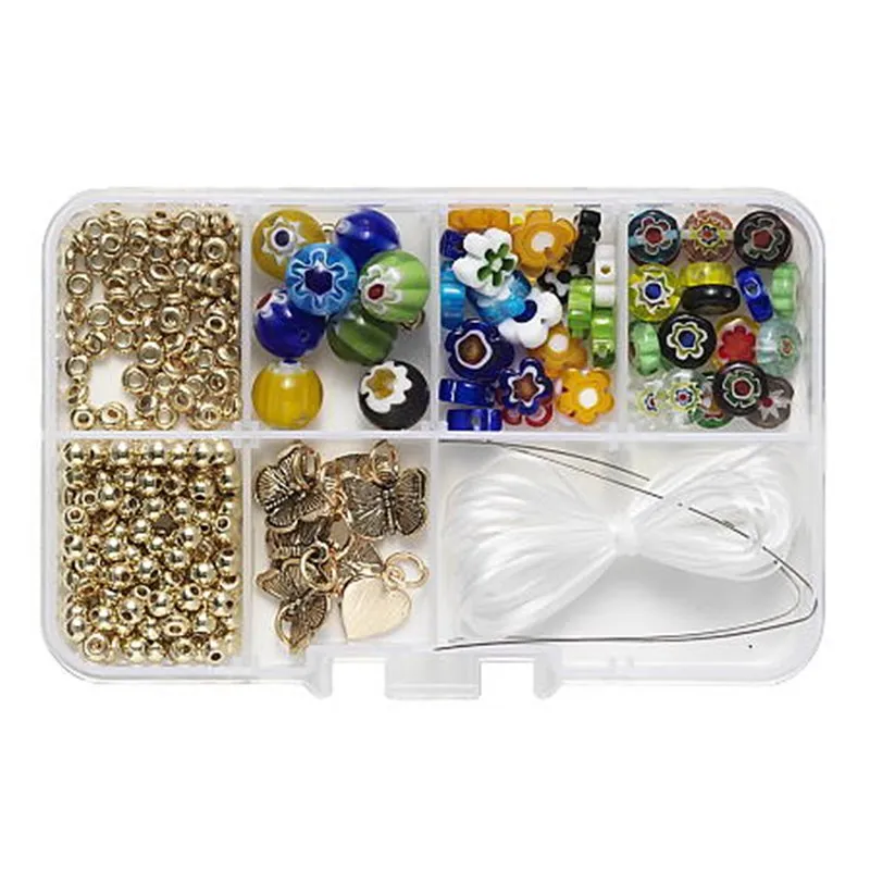 GLASPÄRL-KIT MED BLOMMOR