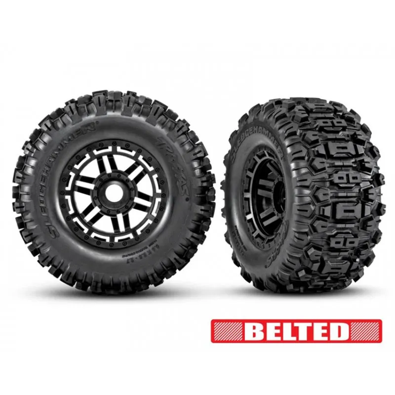 Däck & Fälg Sledgehammer Förstärkta / MAXX 17mm Svart 2.8/3.6'' TSM (2)