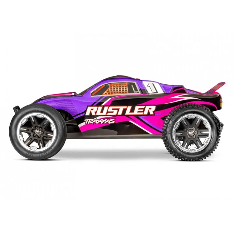 Rustler 2WD 1/10 RTR TQ EHD Pink USB-C Med Batteri/Laddare - 3