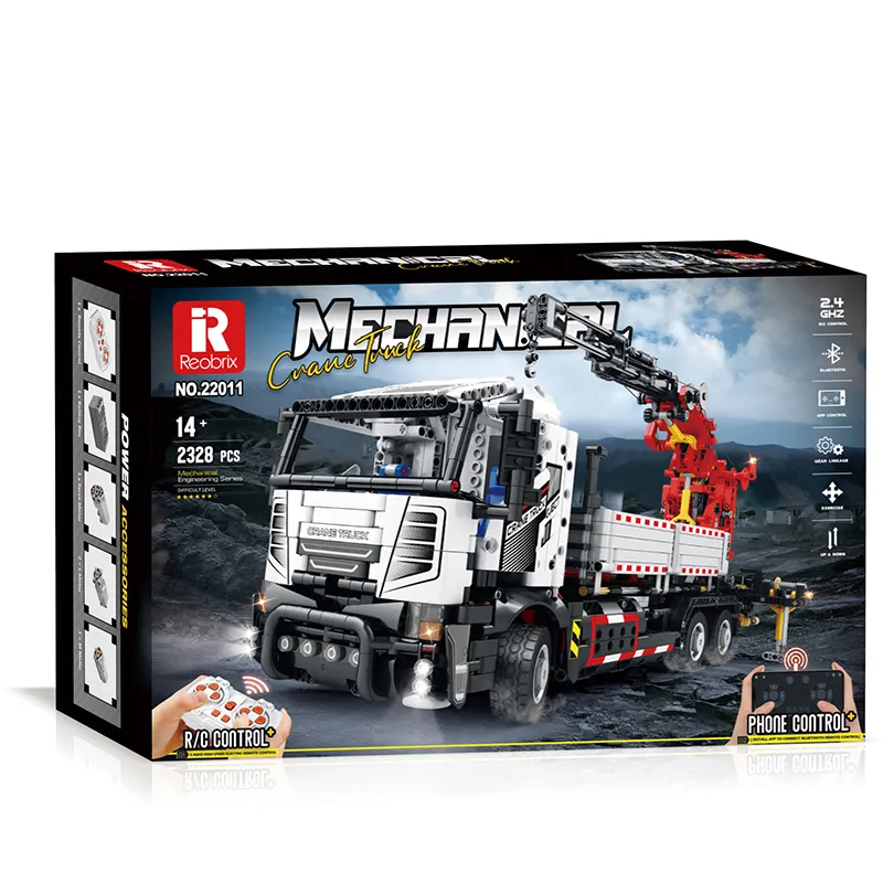 Lyftkran med lastbil, Radiostyrd (2328pcs) - 4