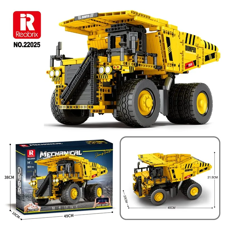 Dumper Truck Radiostyrd (1622pcs) - 3