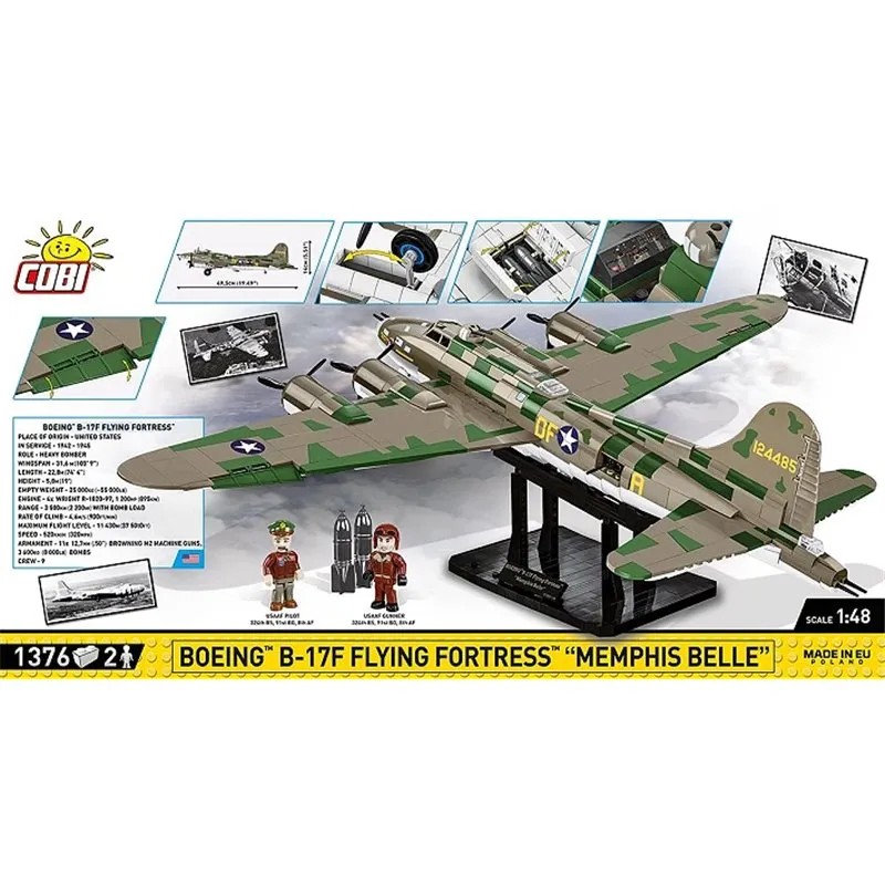 BOEING B-17F FLYING FORT, 1376 PCS HC WWII - 5